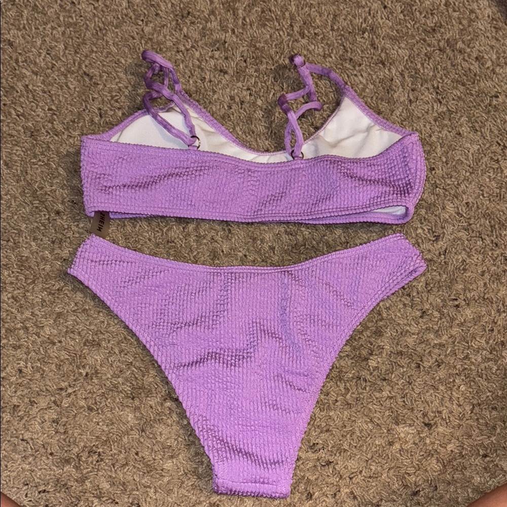 Purple Textured Bikini Set - Picture 2 of 2
